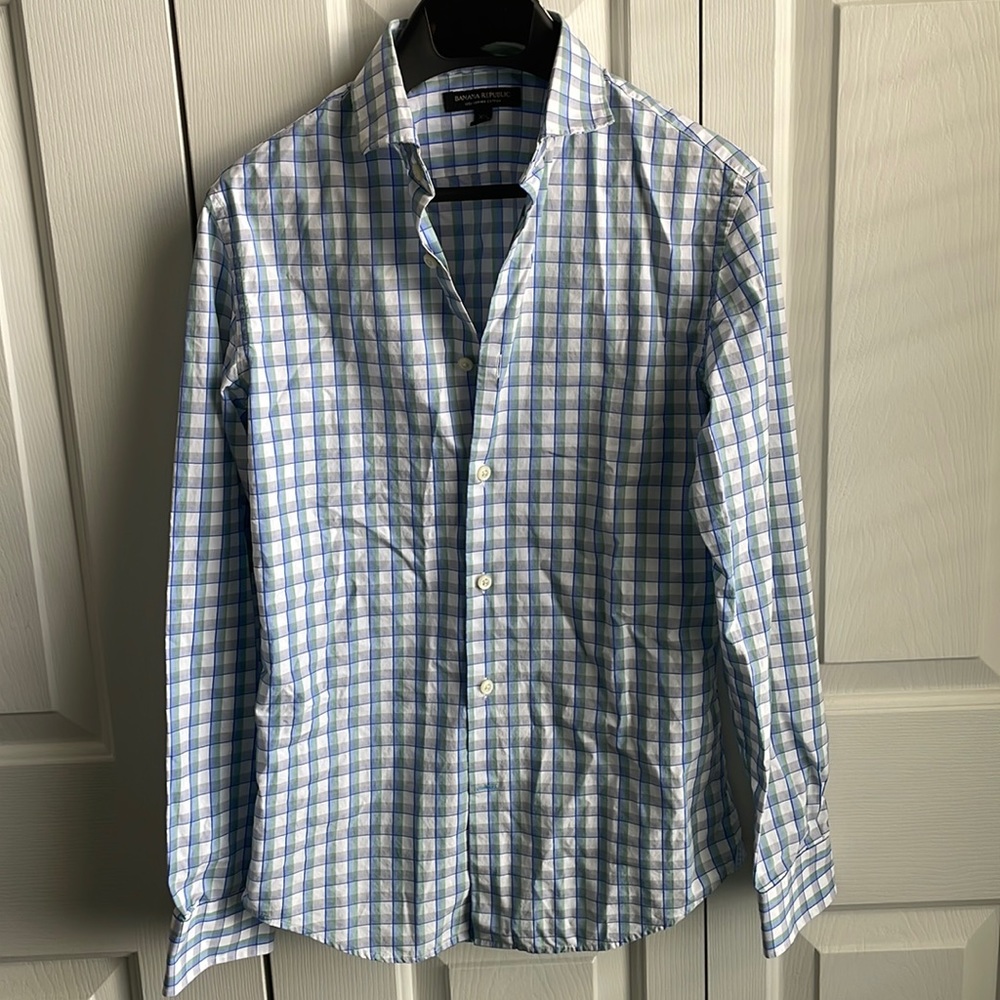 Banana Republic Grant Fit Button Up Dress Shirt